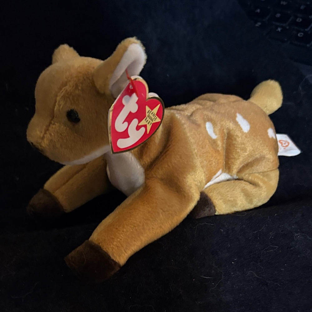 Ty Tan and White Whisper Deer Plush Toy